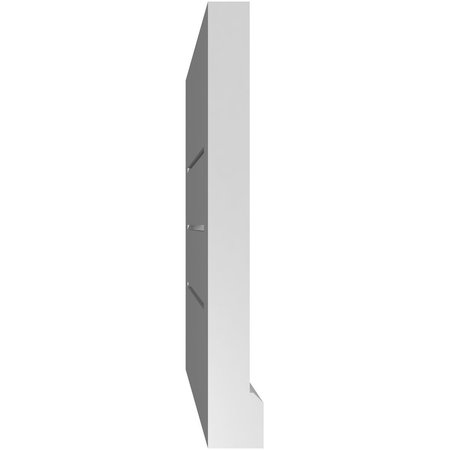 Ekena Millwork Vertical Surface Mount PVC Gable Vent: Functional, w/ 2"W x 2"P Brickmould Sill Frame, 16"W x 16"H GVPVE16X1603SF